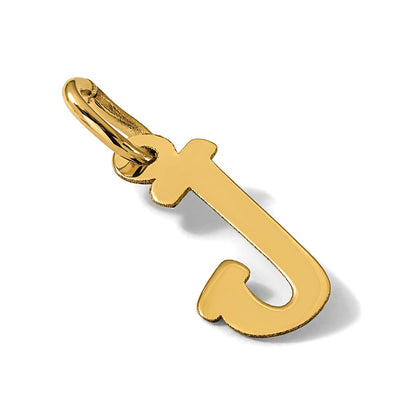14K Gelbgold 14K Klein Schreibschrift Buchstabe J Initiale Charm