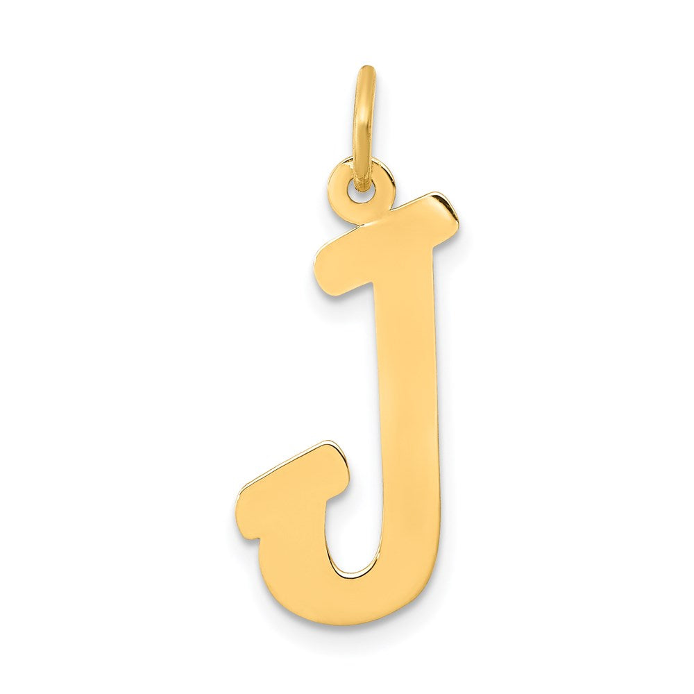14K Gelbgold 14K Klein Schreibschrift Buchstabe J Initiale Charm