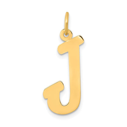 14K Gelbgold 14K Klein Schreibschrift Buchstabe J Initiale Charm