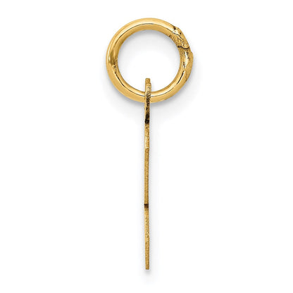 14K Gelbgold 14K Klein Schreibschrift Buchstabe K Initiale Charm