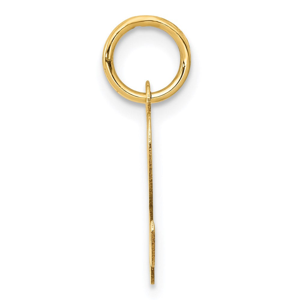 14K Gelbgold 14K Klein Schreibschrift Buchstabe L Initiale Charm