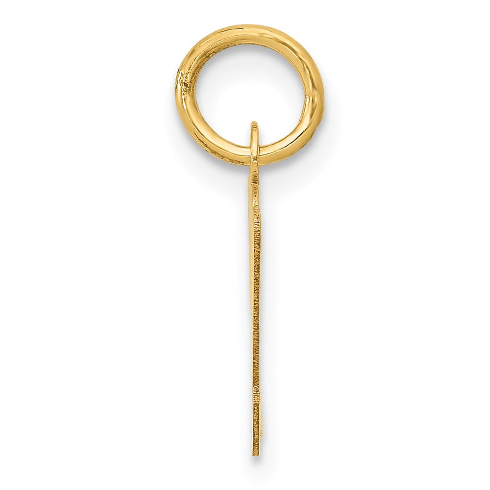 14K Gelbgold 14K Klein Schreibschrift Buchstabe M Initiale Charm