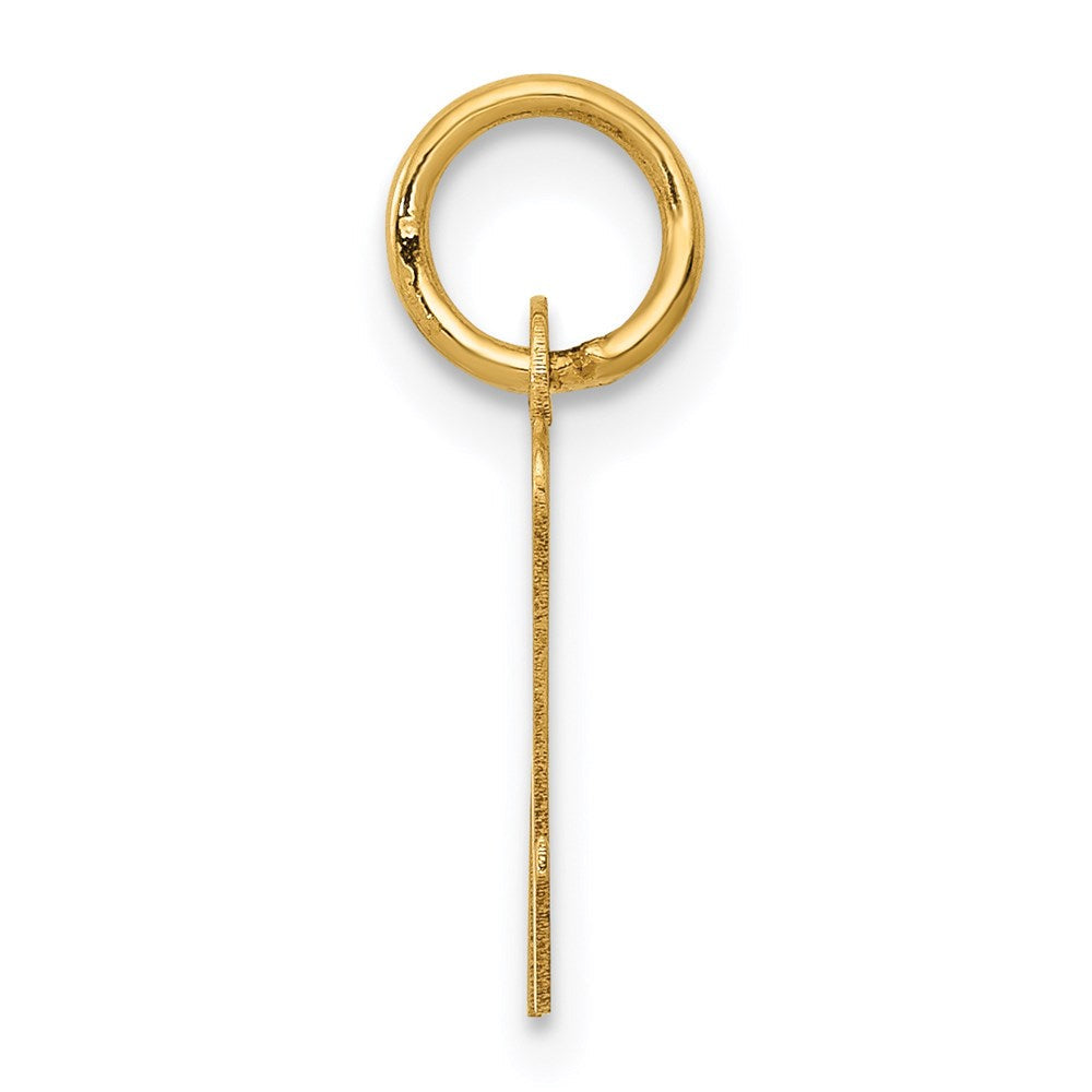 14K Gelbgold 14K Klein Schreibschrift Buchstabe N Initiale Charm