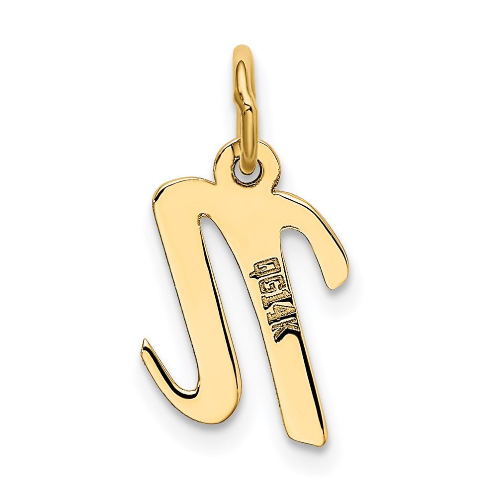 14K Gelbgold 14K Klein Schreibschrift Buchstabe N Initiale Charm