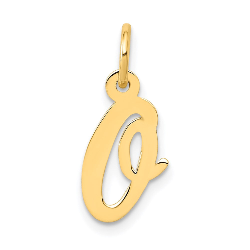 14K Gelbgold 14K Klein Schreibschrift Buchstabe O Initiale Charm