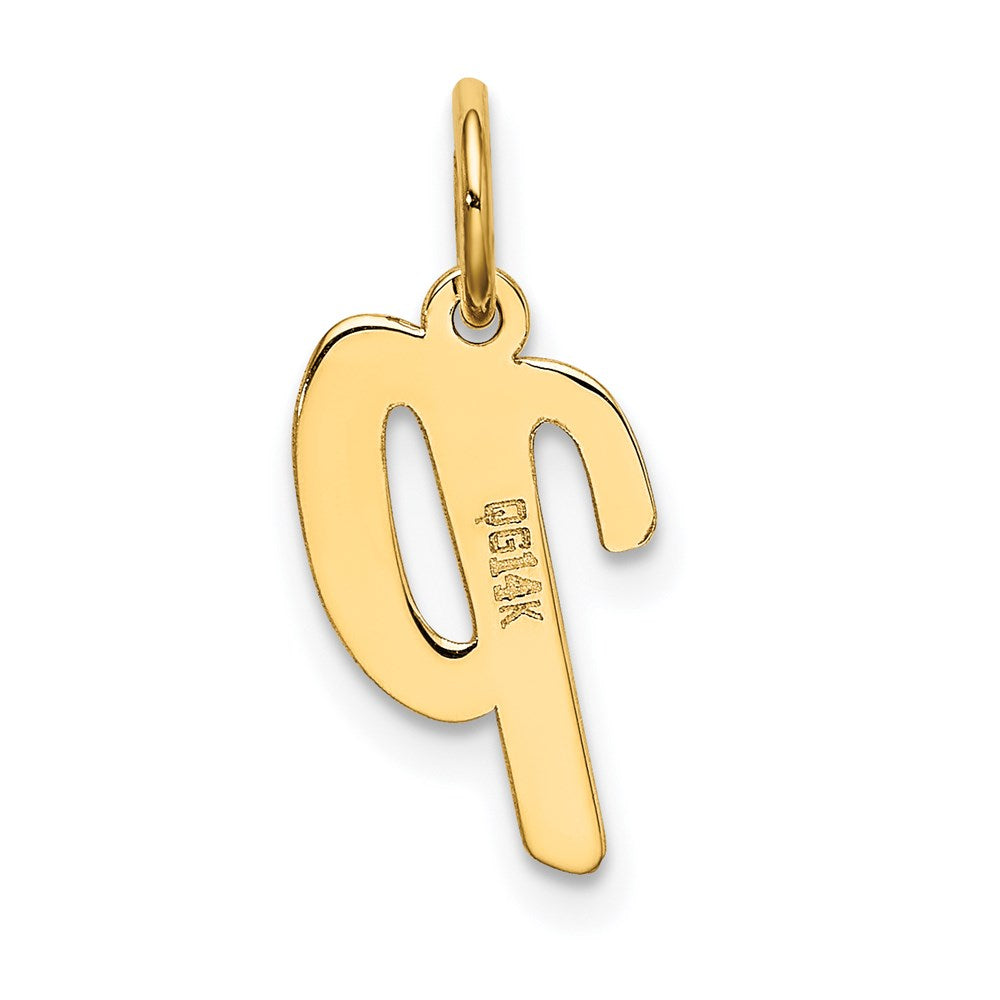 14K Gelbgold 14K Klein Schreibschrift Buchstabe P Initiale Charm