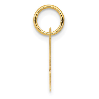 14K Gelbgold 14K Klein Schreibschrift Buchstabe R Initiale Charm