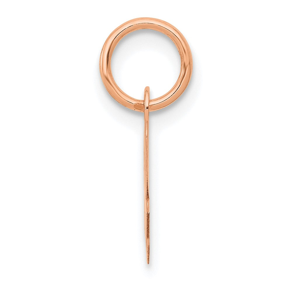 14K Roségold Klein Schreibschrift Buchstabe Initiale Charm