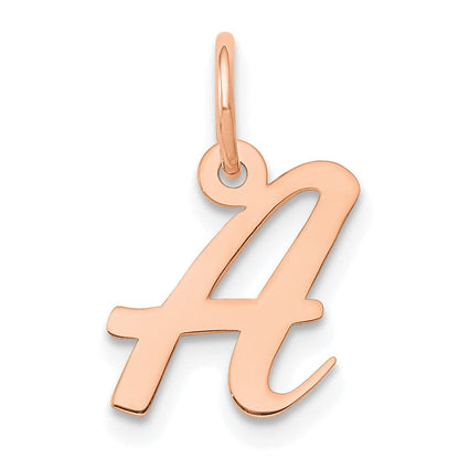 14K Roségold Klein Schreibschrift Buchstabe Initiale Charm