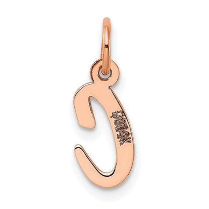 14K Roségold Klein Schreibschrift Buchstabe C Initiale Charm