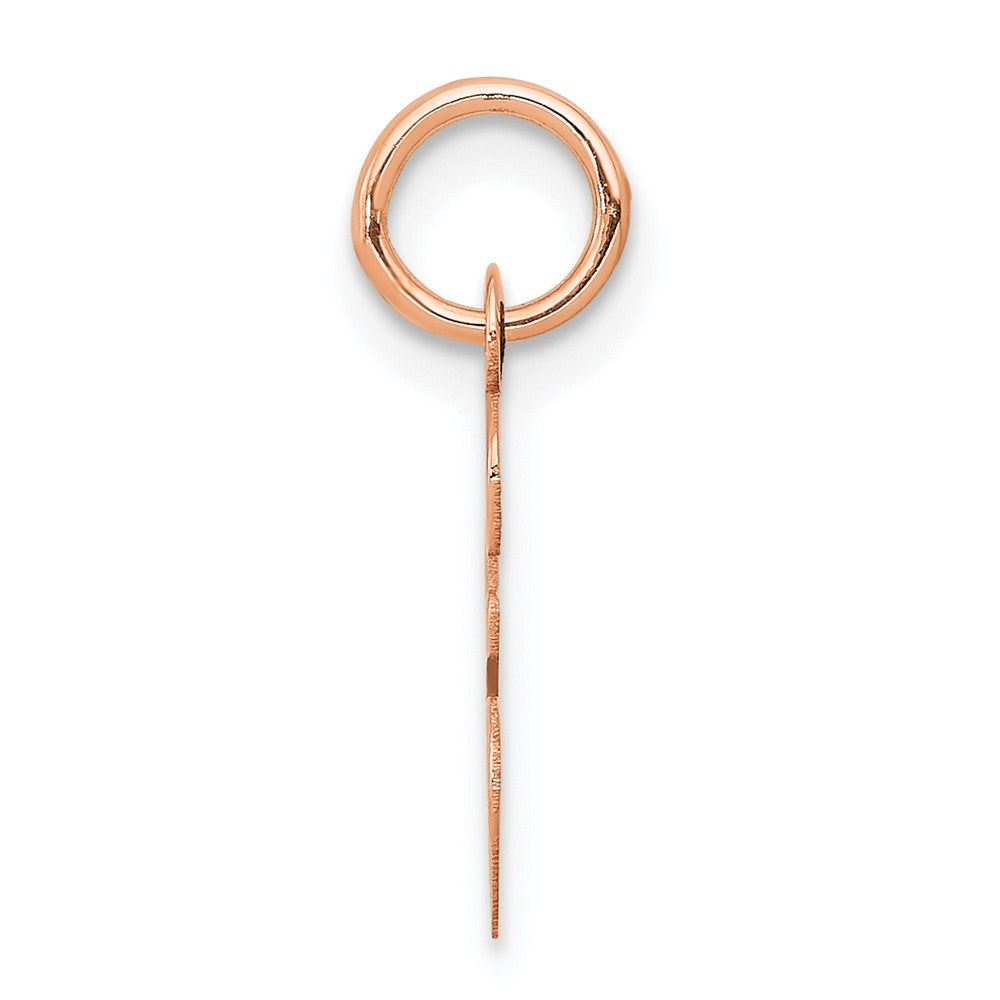 14K Roségold Klein Schreibschrift Buchstabe E Initiale Charm