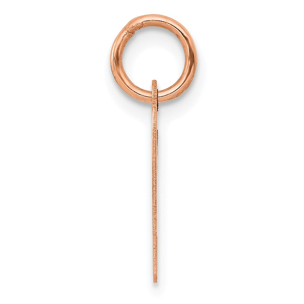 14K Roségold Klein Schreibschrift Buchstabe P Initiale Charm