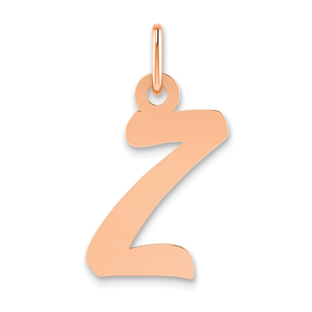14K Roségold Klein Schreibschrift Initiale Z Charm