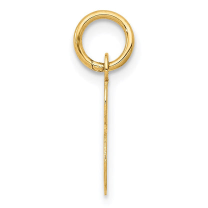 14K Gelbgold 14K Klein Schreibschrift Buchstabe S Initiale Charm