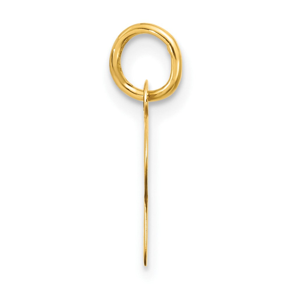 14K Gelbgold Klein Schreibschrift Buchstabe U Initiale Charm