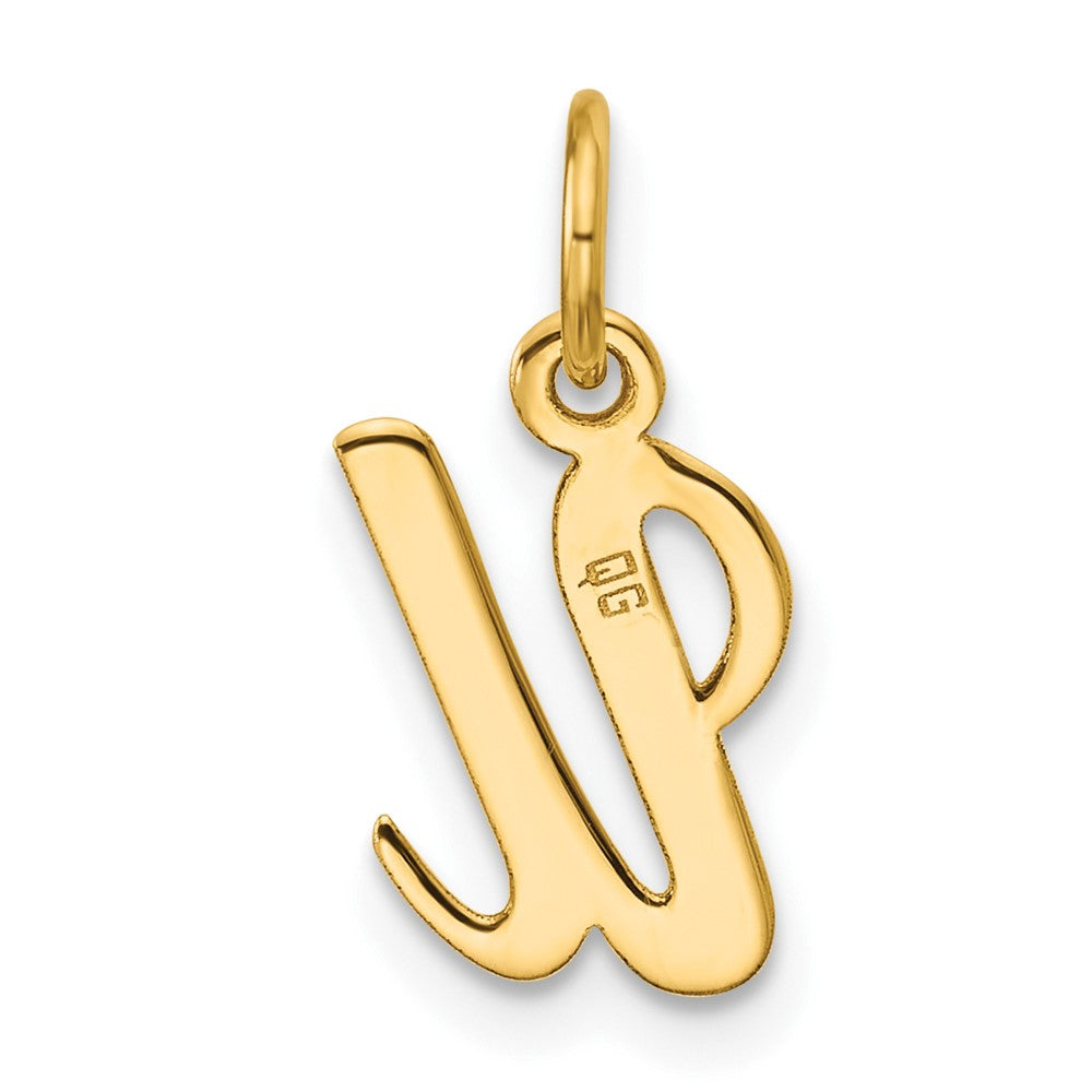 14K Gelbgold Klein Schreibschrift Buchstabe U Initiale Charm
