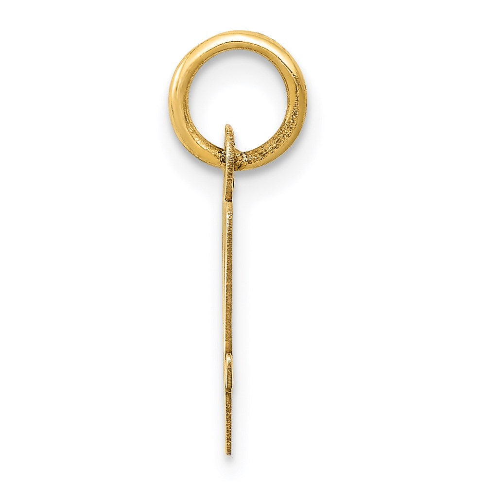14K Gelbgold 14K Klein Schreibschrift Buchstabe V Initiale Charm