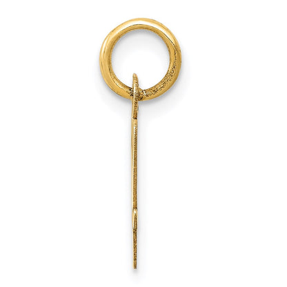 14K Gelbgold 14K Klein Schreibschrift Buchstabe V Initiale Charm