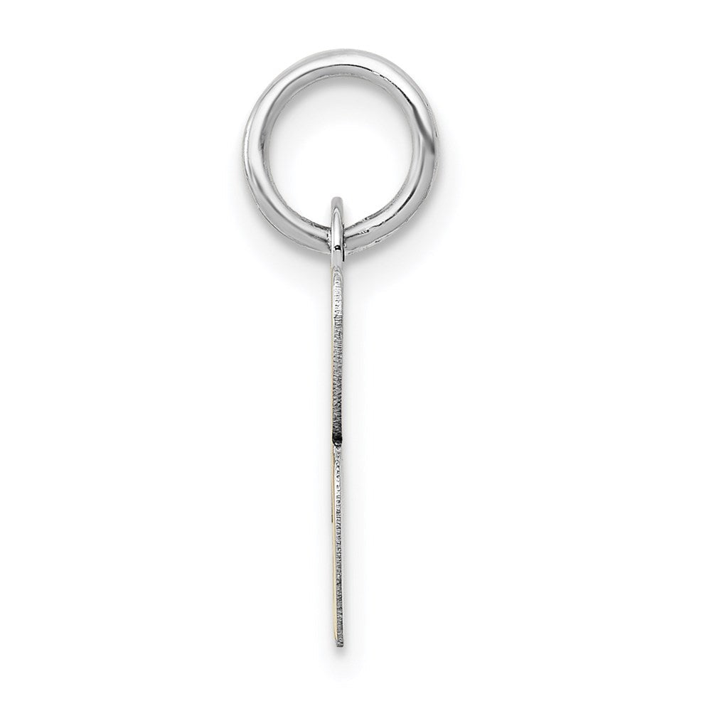 14K Weißgold 14K Weißgold Klein Schreibschrift Buchstabe B Initiale Charm