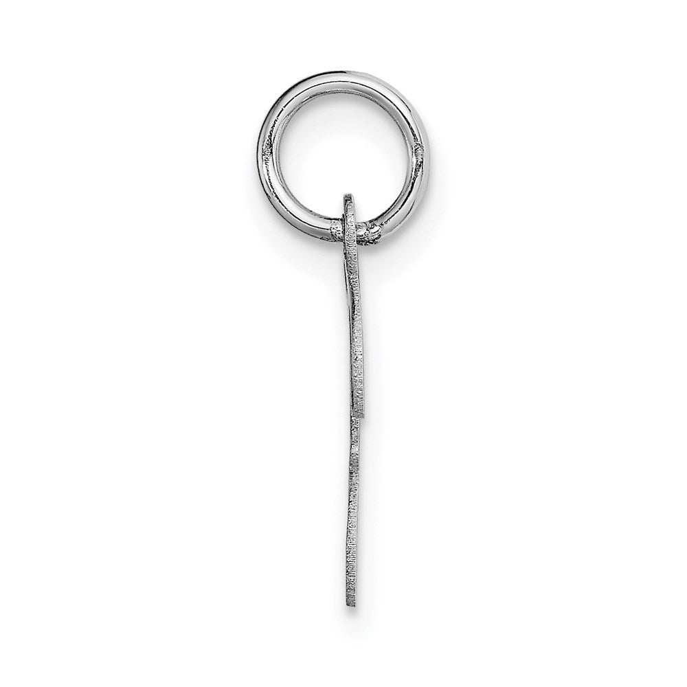 14K Weißgold 14K Weißgold Klein Schreibschrift Buchstabe F Initiale Charm