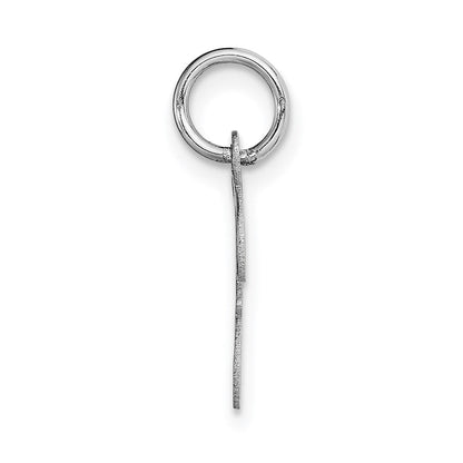 14K Weißgold 14K Weißgold Klein Schreibschrift Buchstabe F Initiale Charm