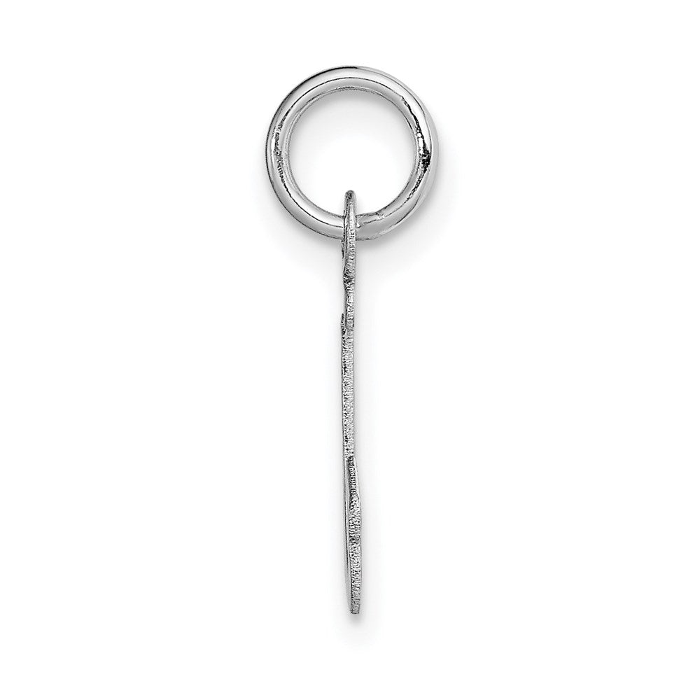 14K Weißgold 14K Weißgold Klein Schreibschrift Buchstabe J Initiale Charm