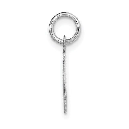 14K Weißgold 14K Weißgold Klein Schreibschrift Buchstabe J Initiale Charm