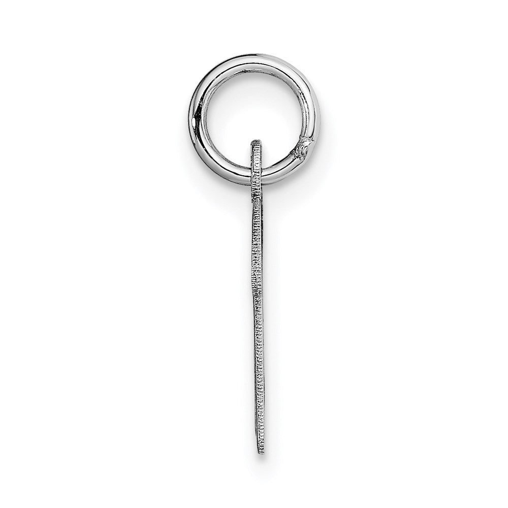 14K Weißgold 14K Weißgold Klein Schreibschrift Buchstabe M Initiale Charm