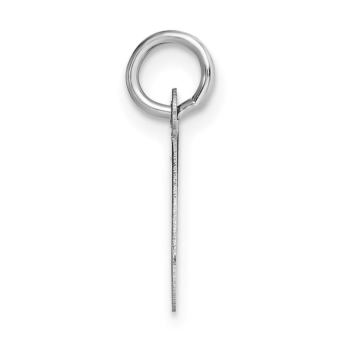 14K Weißgold 14K Weißgold Klein Schreibschrift Buchstabe O Initiale Charm