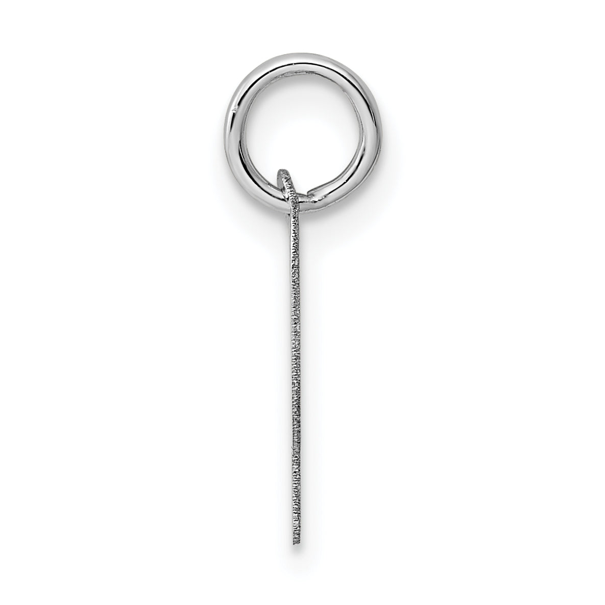 14K Weißgold 14K Weißgold Klein Schreibschrift Buchstabe P Initiale Charm