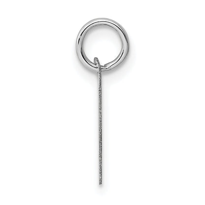 14K Weißgold 14K Weißgold Klein Schreibschrift Buchstabe P Initiale Charm