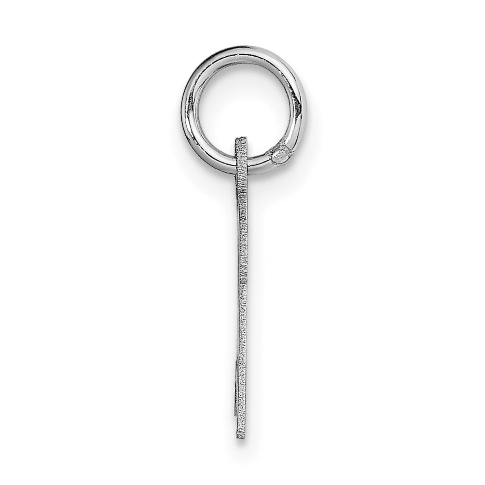 14K Weißgold 14K Weißgold Klein Schreibschrift Buchstabe R Initiale Charm
