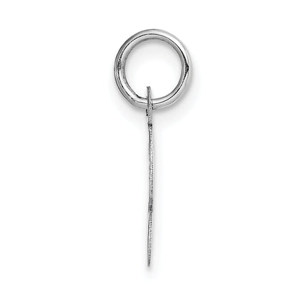 14K Weißgold 14K Weißgold Klein Schreibschrift Buchstabe S Initiale Charm