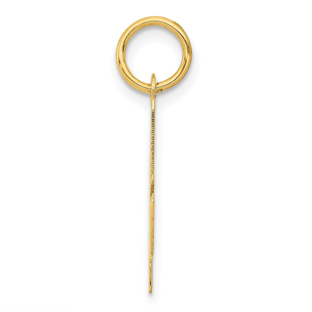 14K Gelbgold 14K Mittel Schreibschrift Buchstabe A Initiale Charm