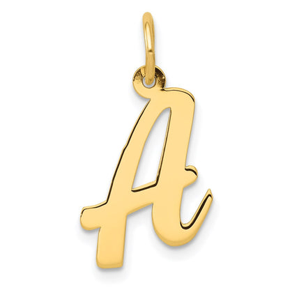 14K Gelbgold 14K Mittel Schreibschrift Buchstabe A Initiale Charm