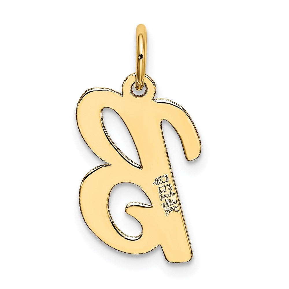 14K Gelbgold 14K Mittel Schreibschrift Buchstabe B Initiale Charm