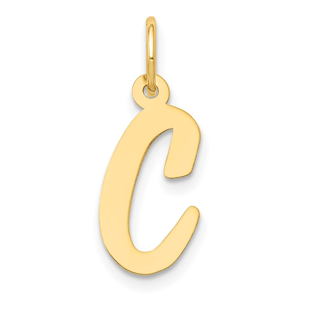 14K Gelbgold 14K Mittel Schreibschrift Buchstabe C Initiale Charm