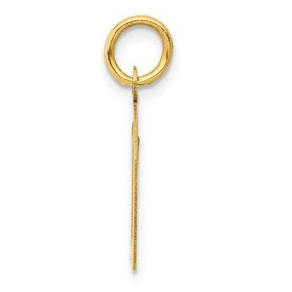 14K Gelbgold 14K Mittel Schreibschrift Buchstabe D Initiale Charm
