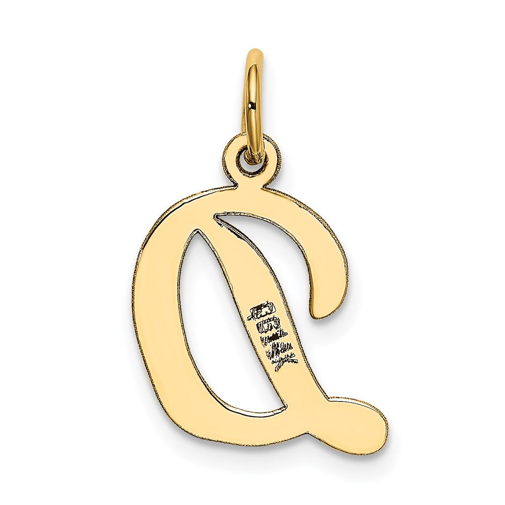 14K Gelbgold 14K Mittel Schreibschrift Buchstabe D Initiale Charm