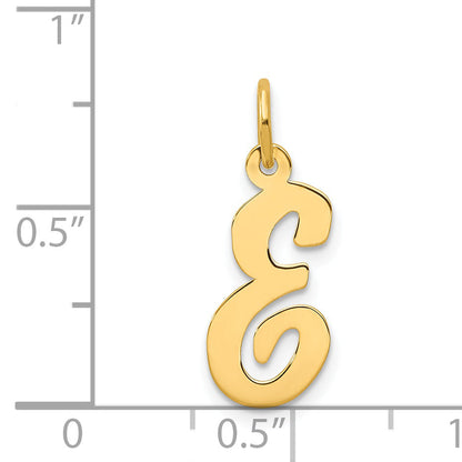 14K Gelbgold 14K Mittel Schreibschrift Buchstabe E Initiale Charm