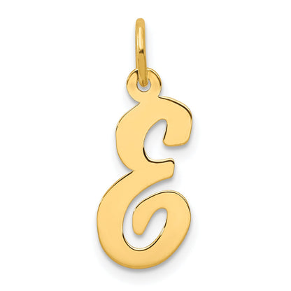 14K Gelbgold 14K Mittel Schreibschrift Buchstabe E Initiale Charm