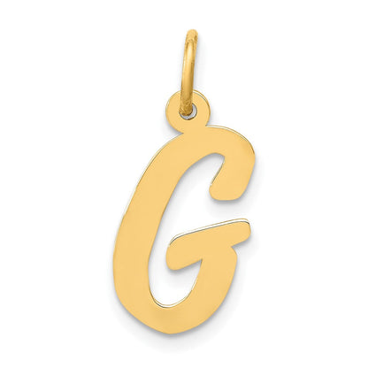 14K Gelbgold 14K Mittel Schreibschrift Buchstabe G Initiale Charm