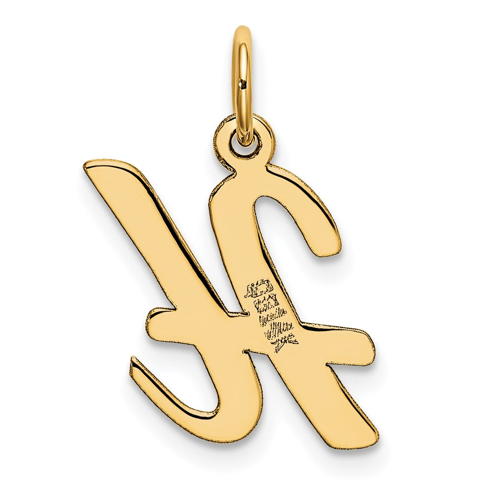 14K Gelbgold 14K Mittel Schreibschrift Buchstabe H Initiale Charm