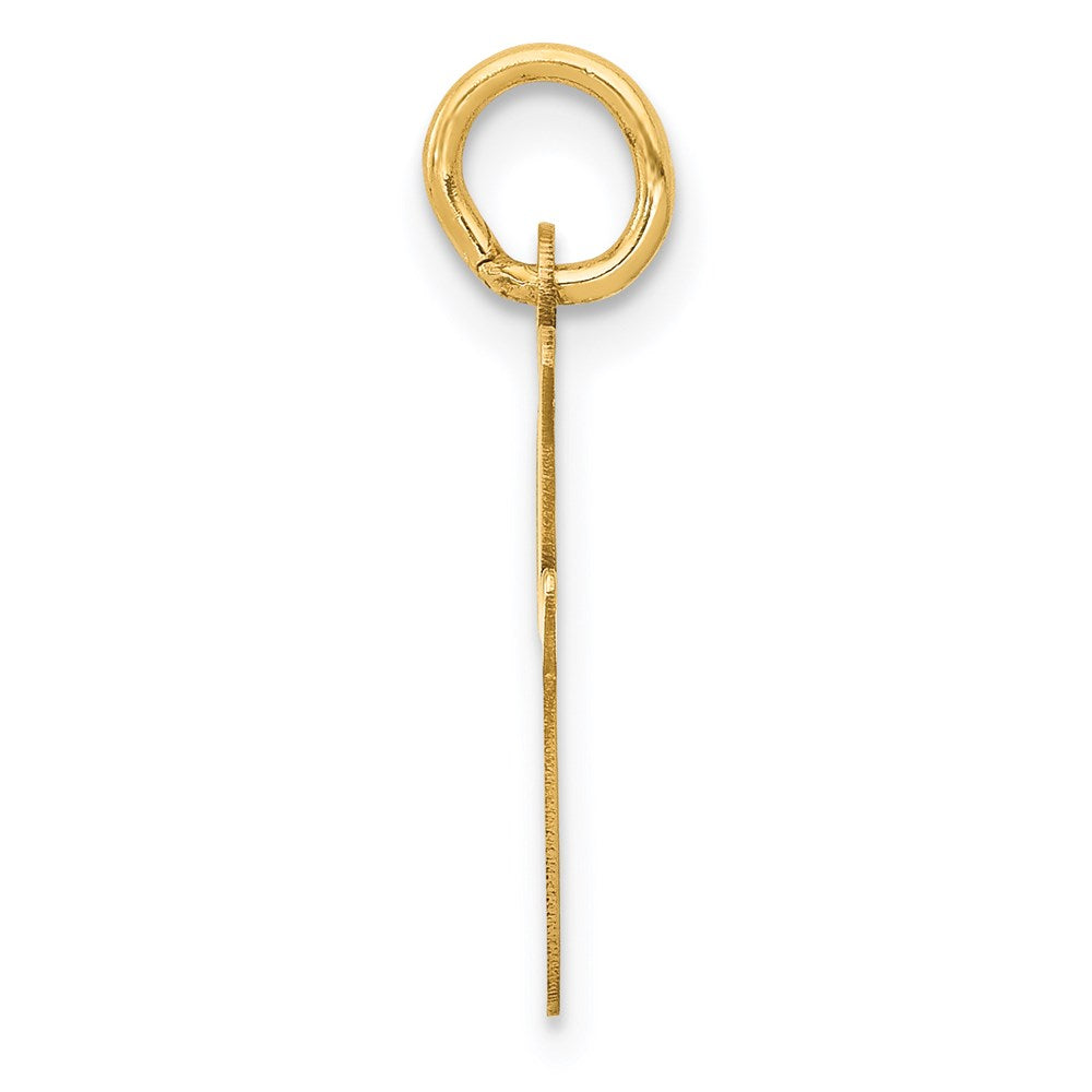 14K Gelbgold 14K Mittel Schreibschrift Buchstabe I Initiale Charm