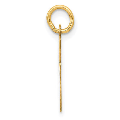 14K Gelbgold 14K Mittel Schreibschrift Buchstabe I Initiale Charm