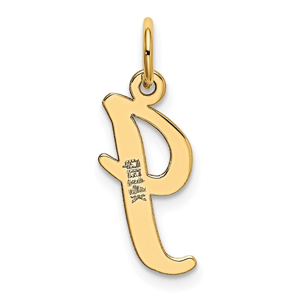 14K Gelbgold 14K Mittel Schreibschrift Buchstabe I Initiale Charm