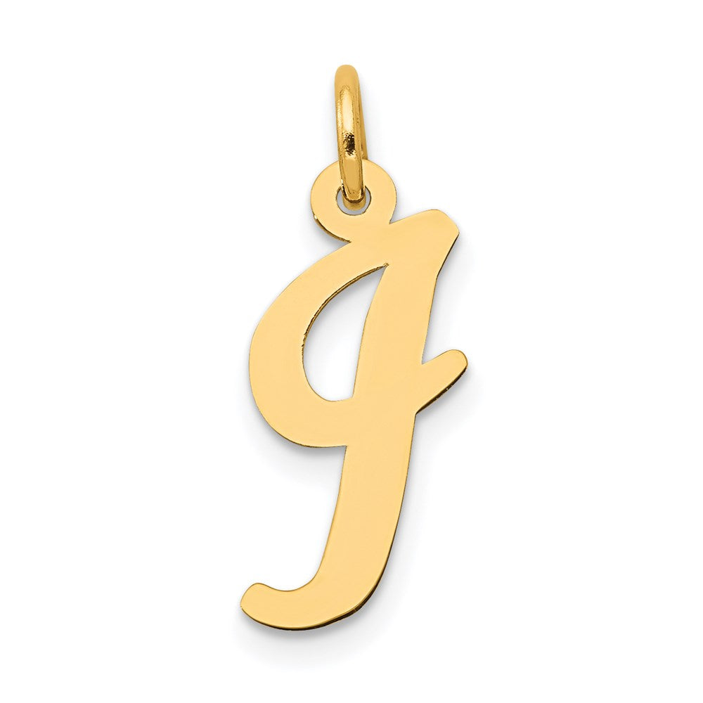 14K Gelbgold 14K Mittel Schreibschrift Buchstabe I Initiale Charm