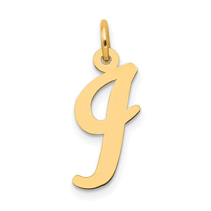 14K Gelbgold 14K Mittel Schreibschrift Buchstabe I Initiale Charm