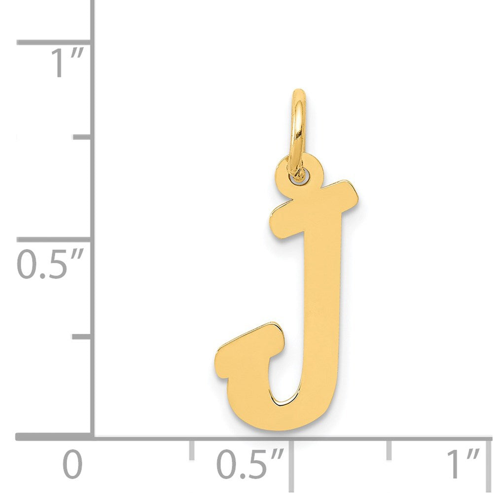 14K Gelbgold 14K Mittel Schreibschrift Buchstabe J Initiale Charm
