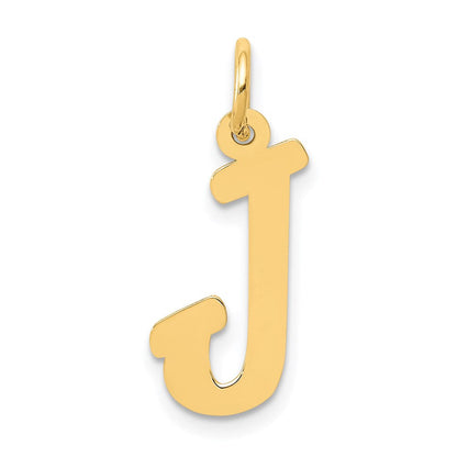 14K Gelbgold 14K Mittel Schreibschrift Buchstabe J Initiale Charm
